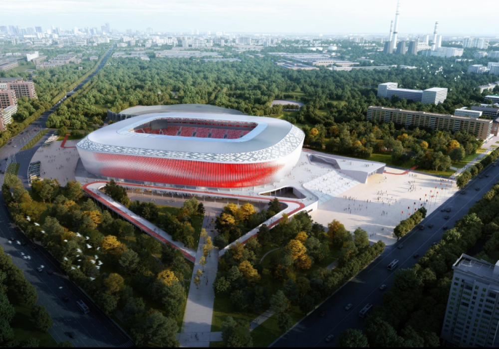 Tổng diện tích xây dựng của dự án khoảng 48.000 mét vuông, có sức chứa 33.000 khán giả. Sau khi hoàn thành, công trình có thể tổ chức các sự kiện quy mô lớn như Giải vô địch bóng đá châu Âu và thế giới, Champions League châu Âu và Siêu cúp châu Âu.